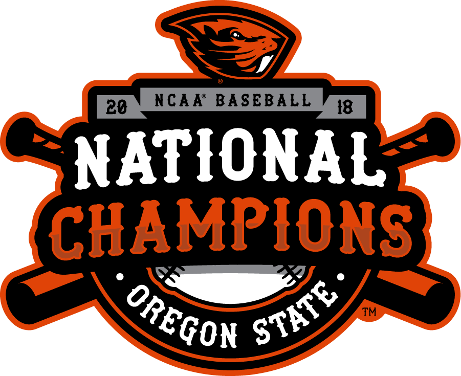 Oregon State Beavers 2018 Champion Logo diy iron on heat transfer